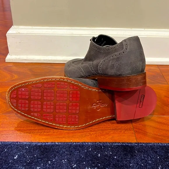 Cole Haan Grey Suede Wingtips (Men’s 12) - Picture 3 of 6